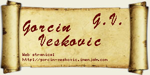 Gorčin Vesković vizit kartica